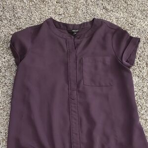 Purple Cap Sleeve Blouse